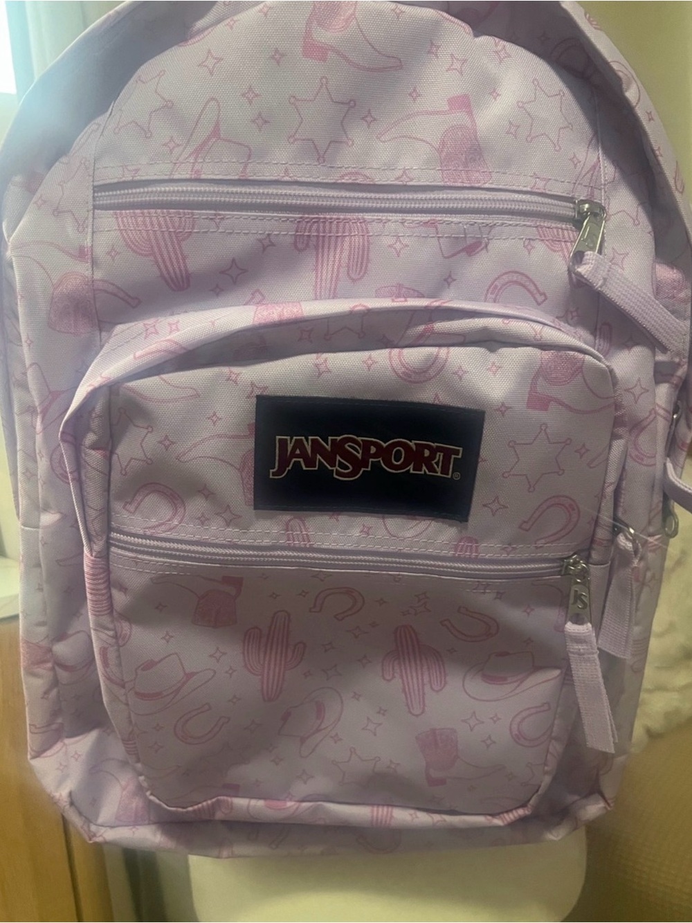 JanSport Lavender Patterned Backpack